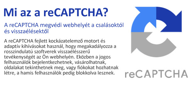 reCAPTCHA fiók regisztrálása